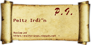 Peltz Irén névjegykártya
